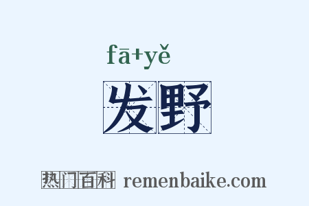 发野是什么意思的图片